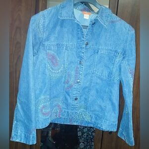 Hearta Of Palm Denim Paisley Women's Jacket